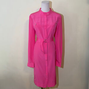 Diane von Furstenberg Women’s Mariana Silk Long Sleeve Pink Dress Size 12